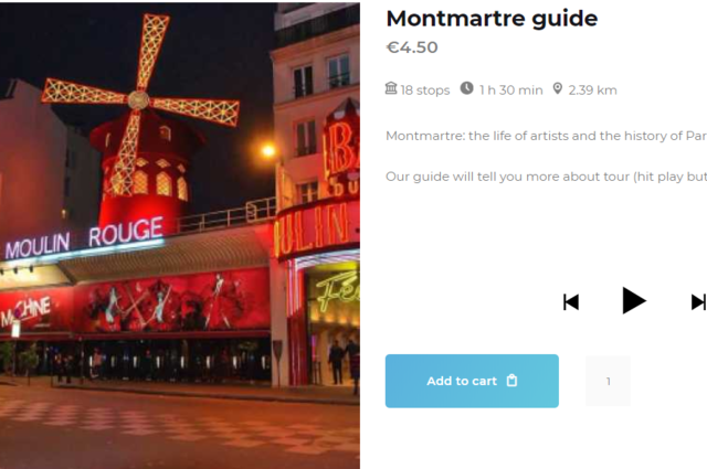 Audio guide for Paris in English